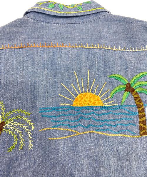 golden Line（ゴールデンライン）golden Line (ゴールデンライン) 刺繍デニムシャツ インディゴ サイズ:不明の古着・服飾アイテム