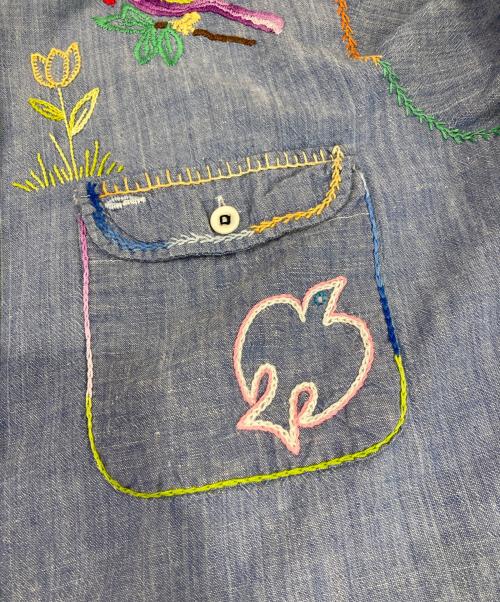 golden Line（ゴールデンライン）golden Line (ゴールデンライン) 刺繍デニムシャツ インディゴ サイズ:不明の古着・服飾アイテム