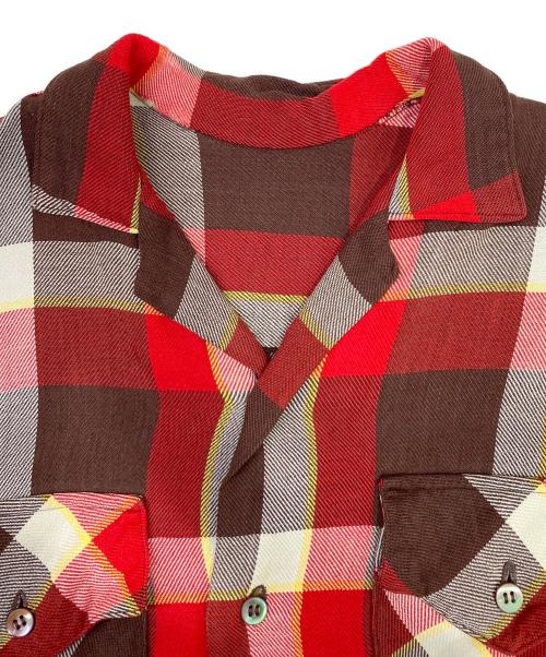 USED（ユーズド）USED (ユーズド) オープンカラーシャツ レッド サイズ:表記無しの古着・服飾アイテム