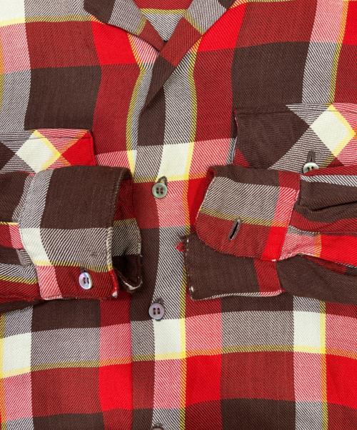 USED（ユーズド）USED (ユーズド) オープンカラーシャツ レッド サイズ:表記無しの古着・服飾アイテム