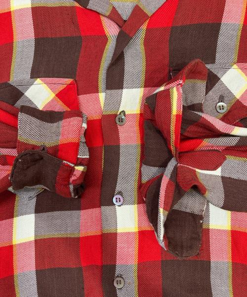 USED（ユーズド）USED (ユーズド) オープンカラーシャツ レッド サイズ:表記無しの古着・服飾アイテム
