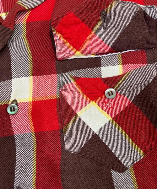 USED（ユーズド）USED (ユーズド) オープンカラーシャツ レッド サイズ:表記無しの古着・服飾アイテム