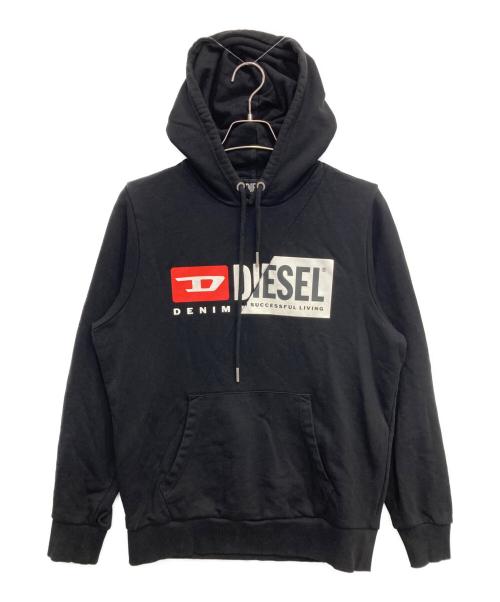 DIESEL（ディーゼル）DIESEL (ディーゼル) プルオーバーパーカー ブラック サイズ:Mの古着・服飾アイテム