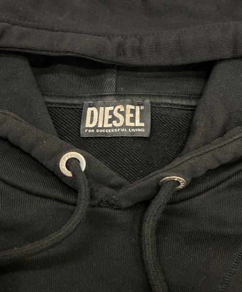 DIESEL（ディーゼル）DIESEL (ディーゼル) プルオーバーパーカー ブラック サイズ:Mの古着・服飾アイテム