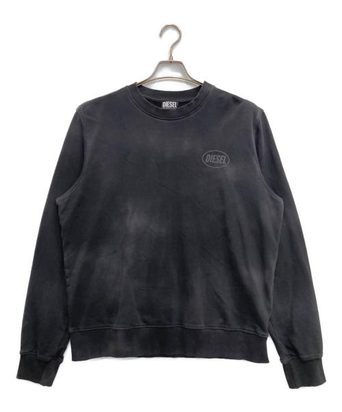 DIESEL（ディーゼル）DIESEL (ディーゼル) クルーネックスウェット ブラック サイズ:XL　　　　　　　　　　の古着・服飾アイテム