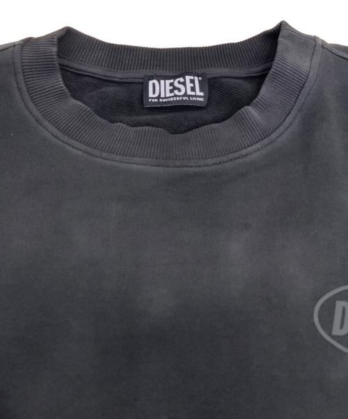 DIESEL（ディーゼル）DIESEL (ディーゼル) クルーネックスウェット ブラック サイズ:XL　　　　　　　　　　の古着・服飾アイテム