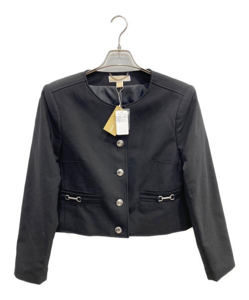 MICHAEL KORS（マイケルコース）MICHAEL KORS (マイケルコース) ホースビットカラーレスジャケット ブラック サイズ:Lの古着・服飾アイテム