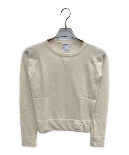 CHANEL（シャネル）CHANEL (シャネル) ココマークカシミヤニット アイボリー サイズ:34の古着・服飾アイテム