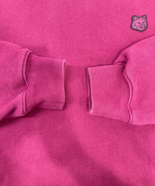 maison kitsune（メゾンキツネ）MAISON KITSUNE (メゾンキツネ) ロゴパッチスウェット パープル サイズ:Sの古着・服飾アイテム