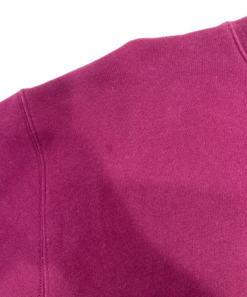 maison kitsune（メゾンキツネ）MAISON KITSUNE (メゾンキツネ) ロゴパッチスウェット パープル サイズ:Sの古着・服飾アイテム