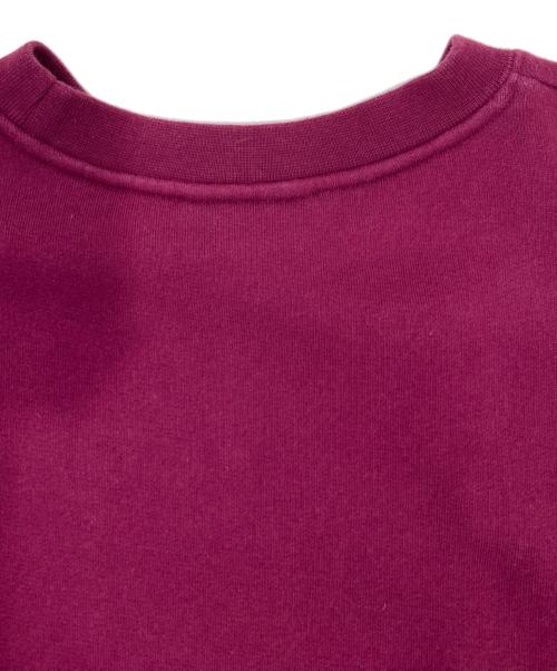 maison kitsune（メゾンキツネ）MAISON KITSUNE (メゾンキツネ) ロゴパッチスウェット パープル サイズ:Sの古着・服飾アイテム