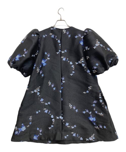GANNI（ガニー）Ganni (ガニー) 花柄半袖ワンピース ブラック サイズ:36の古着・服飾アイテム