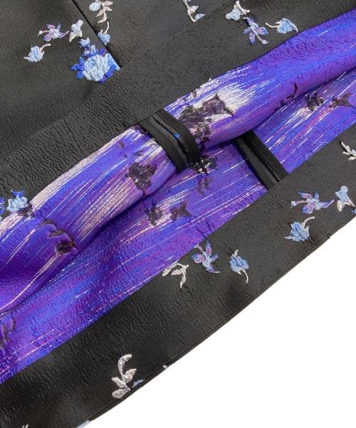 GANNI（ガニー）Ganni (ガニー) 花柄半袖ワンピース ブラック サイズ:36の古着・服飾アイテム