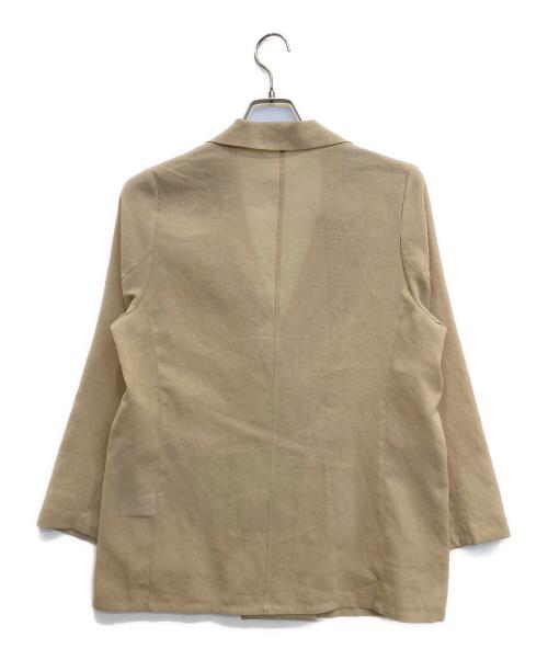 Loungedress（ラウンジドレス）Loungedress (ラウンジドレス) リネンライクシアーシテーラードジャケット ベージュ サイズ:Fの古着・服飾アイテム