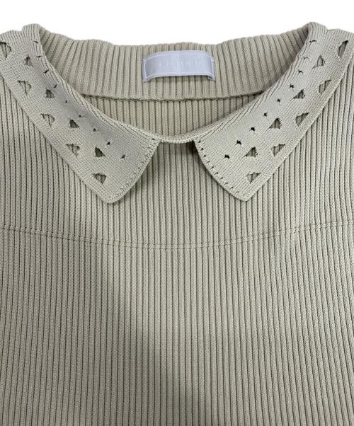 CELFORD（セルフォード）CELFORD (セルフォード) 衿付きノースリーブホールガーメントワンピース ベージュ サイズ:36の古着・服飾アイテム