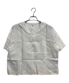 ORCIVAL（オーシバル）の古着「リネン セーラーカラープルオーバーシャツ」｜ホワイト