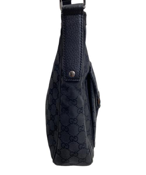 GUCCI（グッチ）GUCCI (グッチ) GGキャンバス ショルダーバッグ ブラックの古着・服飾アイテム