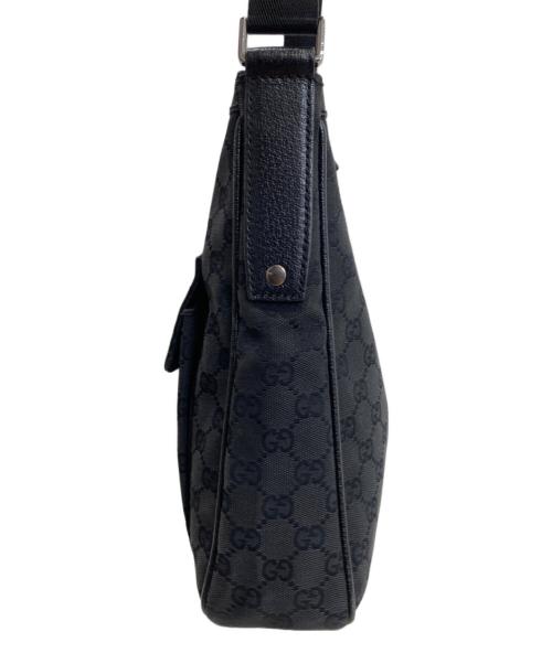 GUCCI（グッチ）GUCCI (グッチ) GGキャンバス ショルダーバッグ ブラックの古着・服飾アイテム