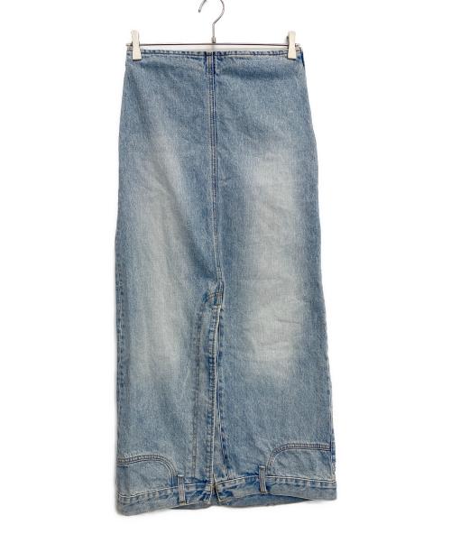 MEYAME（メヤメ）MEYAME (メヤメ) DENIME UPSIDE-DOWN SKIRT ブルー サイズ:1の古着・服飾アイテム