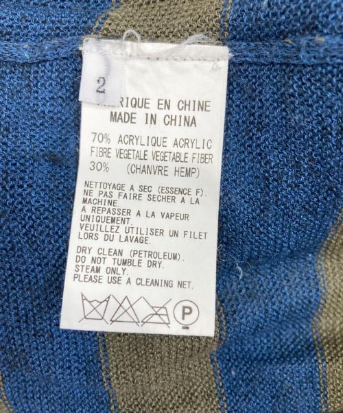 Y's（ワイズ）Y's (ワイズ) ボーダーニットワンピース ブラウン×ブルー サイズ:２の古着・服飾アイテム