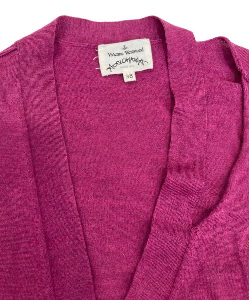 Vivienne Westwood ANGLOMANIA（ヴィヴィアンウエストウッドアングロマニア）Vivienne Westwood ANGLOMANIA (ヴィヴィアンウエストウッドアングロマニア) オーブ刺繍カーディガン パープル サイズ:Mの古着・服飾アイテム