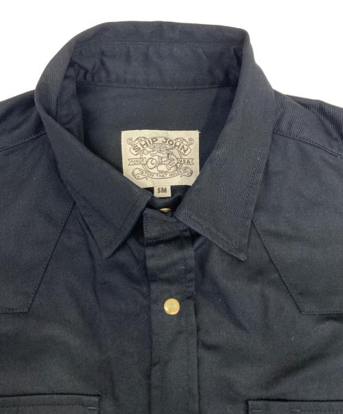 SHIP JOHN（シップジョン）ship john (シップジョン) ワークシャツ ブラック サイズ:SMの古着・服飾アイテム
