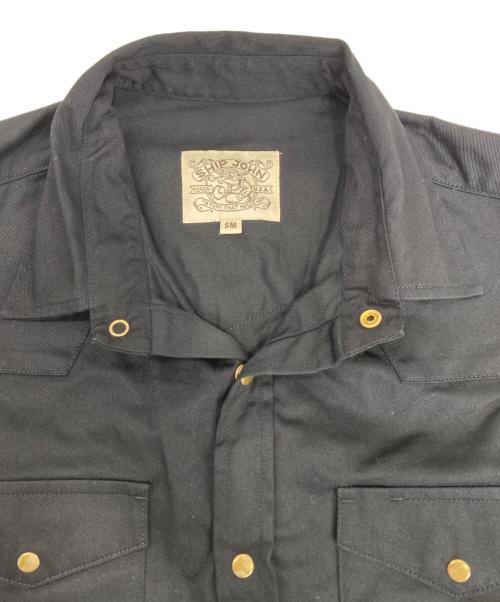 SHIP JOHN（シップジョン）ship john (シップジョン) ワークシャツ ブラック サイズ:SMの古着・服飾アイテム
