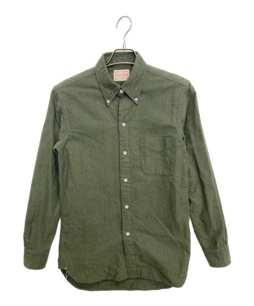 BONCOURA（ボンクラ）BONCOURA (ボンクラ) モールスキンボタンダウンシャツ グリーン サイズ:36の古着・服飾アイテム