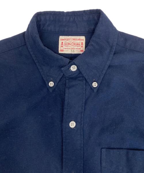 BONCOURA（ボンクラ）BONCOURA (ボンクラ) モールスキンボタンダウンシャツ ネイビー サイズ:36の古着・服飾アイテム