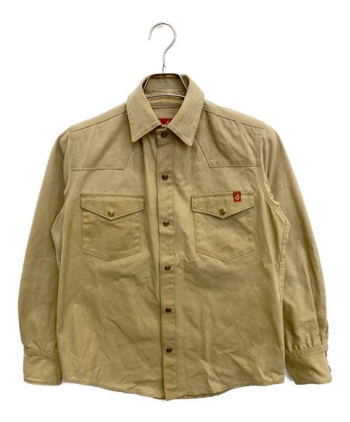 SHIP JOHN（シップジョン）ship john (シップジョン) ワークシャツ ベージュ サイズ:Sの古着・服飾アイテム