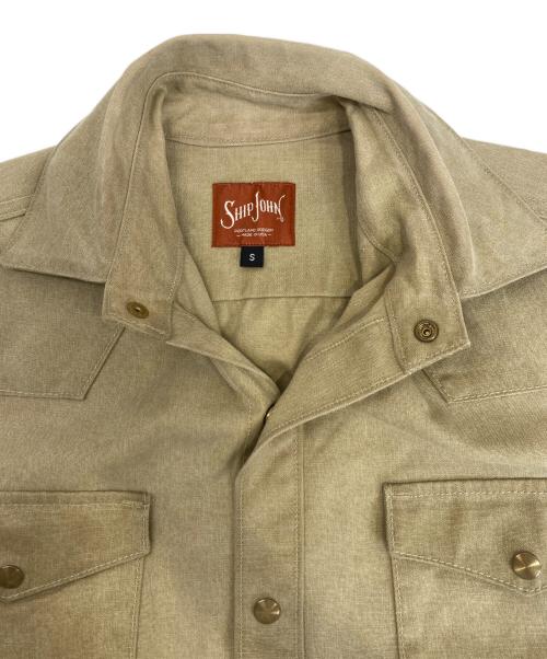 SHIP JOHN（シップジョン）ship john (シップジョン) ワークシャツ ベージュ サイズ:Sの古着・服飾アイテム