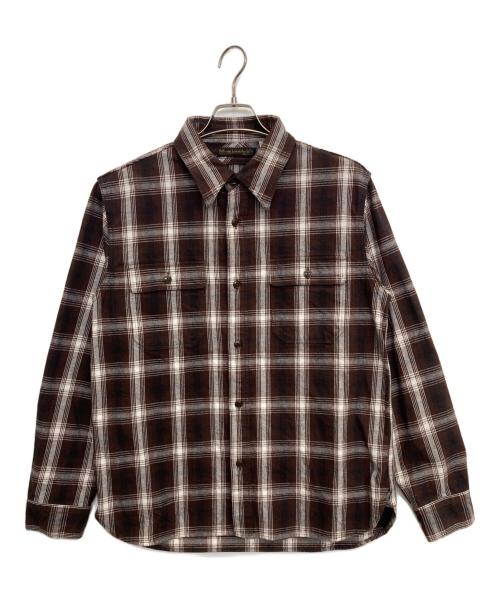 FULLCOUNT（フルカウント）FULLCOUNT (フルカウント) チェックシャツ ブラウン サイズ:40の古着・服飾アイテム