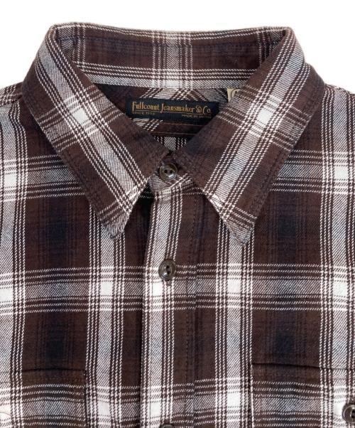 FULLCOUNT（フルカウント）FULLCOUNT (フルカウント) チェックシャツ ブラウン サイズ:40の古着・服飾アイテム