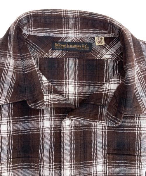 FULLCOUNT（フルカウント）FULLCOUNT (フルカウント) チェックシャツ ブラウン サイズ:40の古着・服飾アイテム