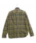 DIESEL (ディーゼル) 襟レザーチェックシャツ オリーブ サイズ:L：5000円