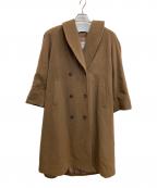 Burberry'sバーバリーズ）の古着「カシミヤ混フーデッドロングコート」｜ベージュ