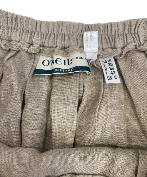 O'NEIL OF DUBLIN（オニールオブダブリン）O'NEIL OF DUBLIN (オニールオブダブリン) リネンスカート ベージュ サイズ:38の古着・服飾アイテム