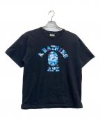 A BATHING APEアベイシングエイプ）の古着「ABC CAMO COLLEGE TEE」｜ブラック