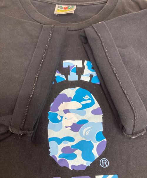 A BATHING APE（アベイシングエイプ）A BATHING APE (アベイシングエイプ) ABC CAMO COLLEGE TEE ブラック サイズ:Lの古着・服飾アイテム