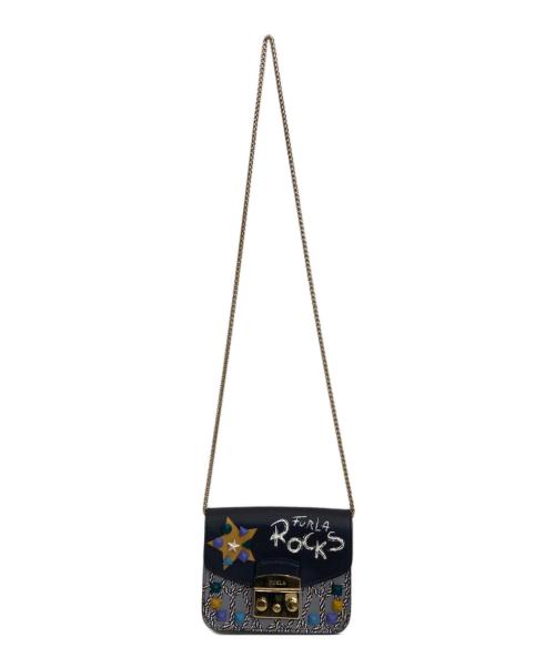FURLA（フルラ）FURLA (フルラ) チェーンショルダーバッグ ブラックの古着・服飾アイテム