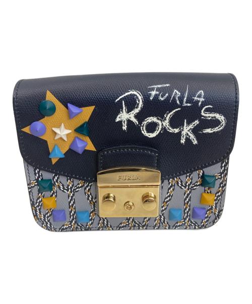 FURLA（フルラ）FURLA (フルラ) チェーンショルダーバッグ ブラックの古着・服飾アイテム
