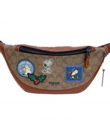 COACH×PEANUTS（コーチ×ピーナッツ）の古着「ワーレン ベルト バッグ・シグネチャー キャンバス・パッチ」｜ブラウン