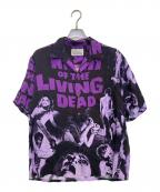 WACKO MARIAワコマリア）の古着「Night of the Living Dead シャツ」｜ブラック×パープル