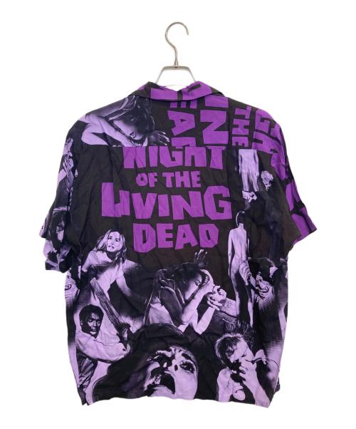 WACKO MARIA（ワコマリア）WACKO MARIA (ワコマリア) NIGHT OF THE LIVING DEAD HAWAIIAN SHIRT ブラック×パープル サイズ:Lの古着・服飾アイテム