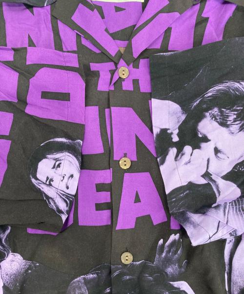 WACKO MARIA（ワコマリア）WACKO MARIA (ワコマリア) NIGHT OF THE LIVING DEAD HAWAIIAN SHIRT ブラック×パープル サイズ:Lの古着・服飾アイテム