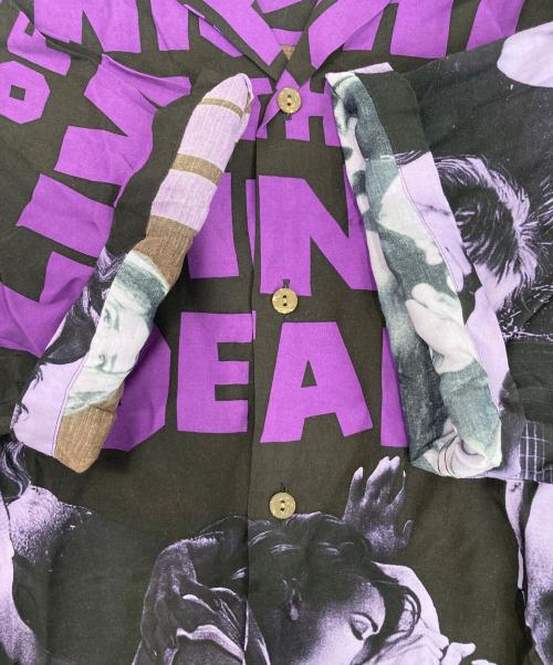 WACKO MARIA（ワコマリア）WACKO MARIA (ワコマリア) NIGHT OF THE LIVING DEAD HAWAIIAN SHIRT ブラック×パープル サイズ:Lの古着・服飾アイテム