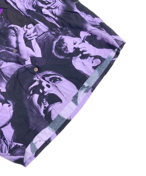 WACKO MARIA（ワコマリア）WACKO MARIA (ワコマリア) NIGHT OF THE LIVING DEAD HAWAIIAN SHIRT ブラック×パープル サイズ:Lの古着・服飾アイテム