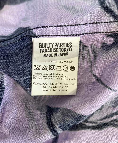 WACKO MARIA（ワコマリア）WACKO MARIA (ワコマリア) NIGHT OF THE LIVING DEAD HAWAIIAN SHIRT ブラック×パープル サイズ:Lの古着・服飾アイテム