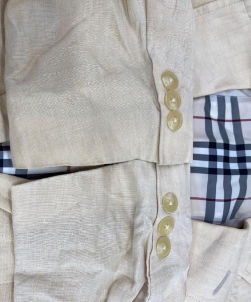 BURBERRY LONDON（バーバリーロンドン）BURBERRY LONDON (バーバリーロンドン) リネンテーラードジャケット ベージュ サイズ:Ｍの古着・服飾アイテム