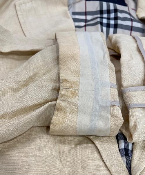 BURBERRY LONDON（バーバリーロンドン）BURBERRY LONDON (バーバリーロンドン) リネンテーラードジャケット ベージュ サイズ:Ｍの古着・服飾アイテム